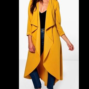Waterfall duster in mustard
